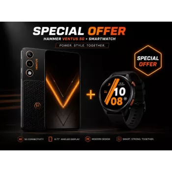 Hammer Ventus 5G 6,77 inch AMOLED 5G Smartphone 8GB RAM 256GB Schwarz