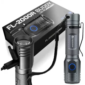 Handheld Flashlight 20W LED everActive FL-2000R Buddy 2000 Lumens IPX4