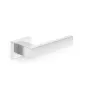 HANDLE DOOR CUBE RT CHROME - Türdrücker-Set aus Zinklegierung mit poliertem Chrom, mit quadratischer Rosette, wechselbar für Innentüren, Rosette 52x52 mm, Drücker 130 mm