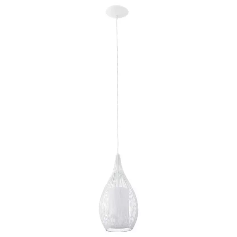 Hängelampe E27 Glo Razoni 19 cm Weiß
