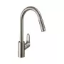 Hansgrohe Focus M41 Einhebel-Küchenarmatur mit Ausziehbrause, Chrom