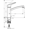 HANSGROHE Logis 160 Küchenarmatur, schwenkbarer Auslauf, Chrom