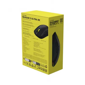 Hator Quasar 3 Ultra 8K Wireless Gaming Mouse Schwarz