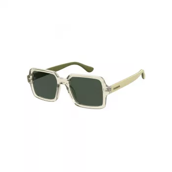 HAVAIANAS Unisex Manaus Sonnenbrille MANAUS-40G - Grüne Gläser, Schwarzer Rahmen, 52/19/145 mm