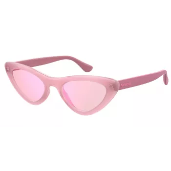 HAVAIANAS Damen-Sonnenbrille PIPA-EQK-13 - Acetatrahmen, braune Gradientengläser, 53 mm Glasbreite