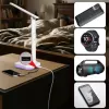 Hawk HWDL001WH LED-Schreibtischlampe Weiß, 7W Touch-Dimmer, 3 Farbtemperaturen, USB-Ladeanschluss