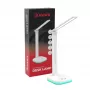 Hawk HWDL001WH LED-Schreibtischlampe Weiß, 7W Touch-Dimmer, 3 Farbtemperaturen, USB-Ladeanschluss