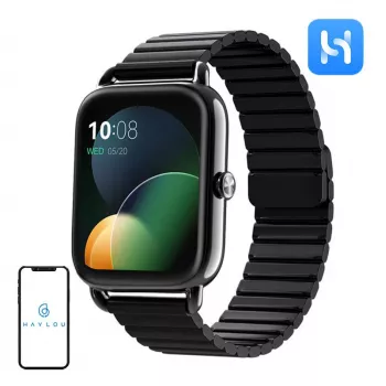 HAYLOU RS4 Plus Smartwatch Schwarz – 1,78 Zoll AMOLED, IP68, Herzfrequenz & SpO2, 10 Tage Akku