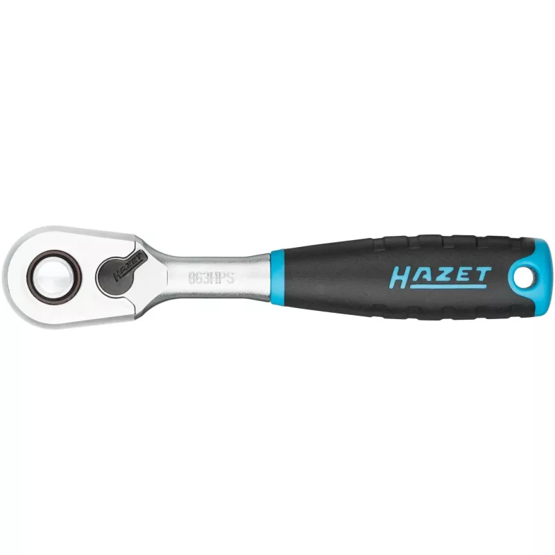 HAZET HiPer Feinzahn-Umschaltknarre 863HPS 1/4 Zoll Antrieb 90 Zähne 115 mm