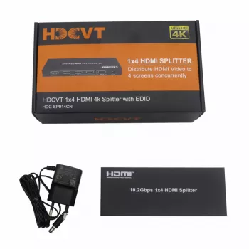 HDCVT HDC-SP914CN 1x4 HDMI 1.4 Splitter 4K mit EDID-Verwaltung