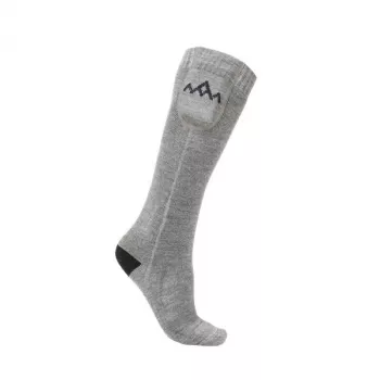 HeatX Everyday Heizsocken mit Batterien, Größe M, Schwarz/Grau