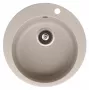 HELIKA Spüle Clarus SR100-110W Granit-Verbund Küchenspüle Schwarz 780x500mm