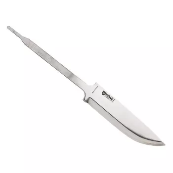 Helle Gaupe K310 Clinch Messer - Dreifach laminiertes Edelstahl, Maserbirkenholzgriff, Lederscheide