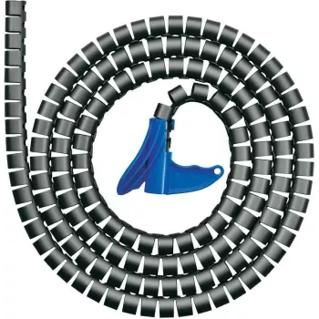HellermannTyton Helawrap HWPP25 Spiralschlauch - Schwarz - Polypropylen - 25 mm Außendurchmesser - 100 m Länge (161-64401)