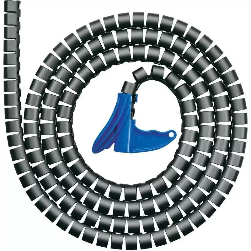 HellermannTyton HWPP25L2 Kabel-Spiralschlauch - 2 m, 25 mm, Schwarz, Polypropylen (PP)