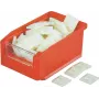 HellermannTyton MB4CA/S/-N66-NA-C1 Transparente schraubbare/selbstklebende Kabelbinder-Sockel, PA66, 28x28mm, 100 Stück 151-28449