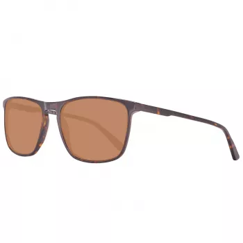 Helly Hansen HH5004-C01-57 Herren Rechteck-Sonnenbrille, Schwarzer Rahmen, Graue Gläser, 57/18/140 mm