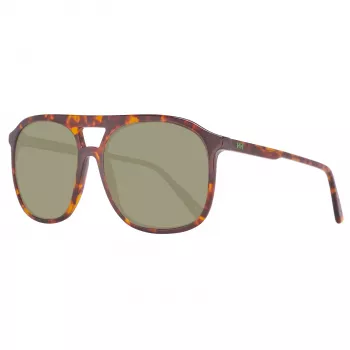 HELLY HANSEN HH5019-C02-55 Herren Sportliche Rechteck-Sonnenbrille, Matt Schwarz, Rauchgraue Gläser, 55/17/140 mm