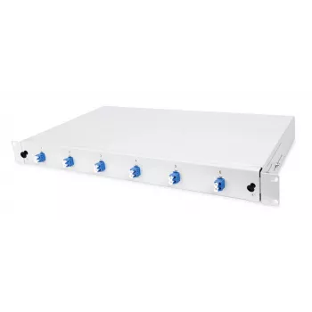 HELOS Glasfaser 19-Zoll Breakout-Box mit 6x LC Duplex, Single Mode