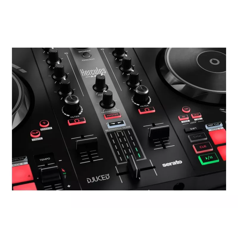 Hercules DJ Essentials Kit mit DJControl Inpulse 200, DJMonitor 32 Lautsprechern und HDP DJ45 Kopfhörern