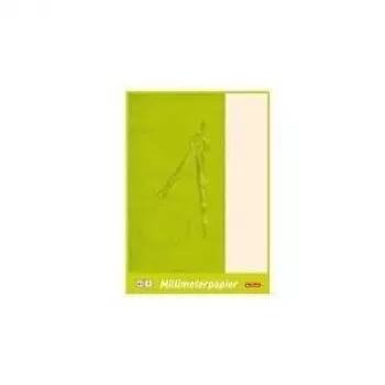herlitz Millimeterpapierblock DIN A3, 80 g/m², 20 Blatt, rotes 1-mm-Raster, holzfrei, verstärkter Rücken (690305)