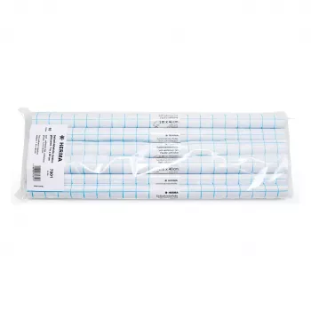 HERMA Selbstklebende Buchschutzfolie, Transparent Glänzend PP, 400 mm x 1 m, Rasterlinien 7001