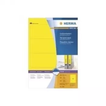 HERMA SuperPrint Aktenordner-Etiketten Gelb 61 x 192 mm 400 Etiketten (100 Blatt x 4) 4296