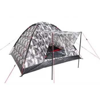 High Peak Beaver 3 Camouflage Kuppelzelt - 3 Personen, wasserdicht 2000mm, Fiberglasstangen