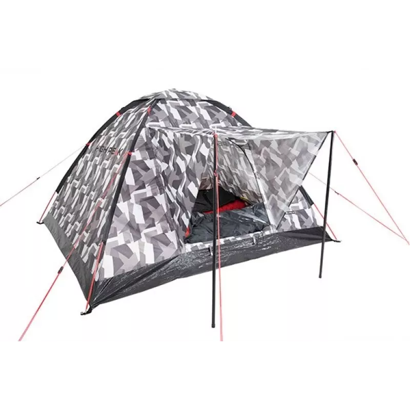 High Peak Beaver 3 Camouflage Kuppelzelt - 3 Personen, wasserdicht 2000mm, Fiberglasstangen