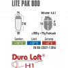 High Peak Lite Pak 800 Schlafsack (Grün/Rot)