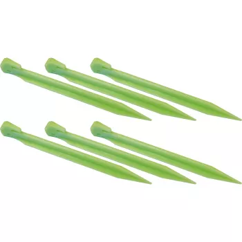 High Peak Plastic Tent Peg Glow Worm, 6 Stück (Hellgrün, 20 cm)