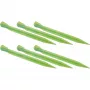 High Peak Plastic Tent Peg Glow Worm, 6 Stück (Hellgrün, 20 cm)