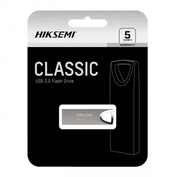 HIKSEMI Classic 64GB USB 3.0 Flash-Laufwerk, Zinklegierung, kappenloser Schiebemechanismus, Silber