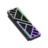 Hiksemi M.2 SSD Kühler Heatsink MH1 - Aluminiumlegierung passiver Kühler mit Kupfer-Heatpipe für NVMe 2280, Schwarz