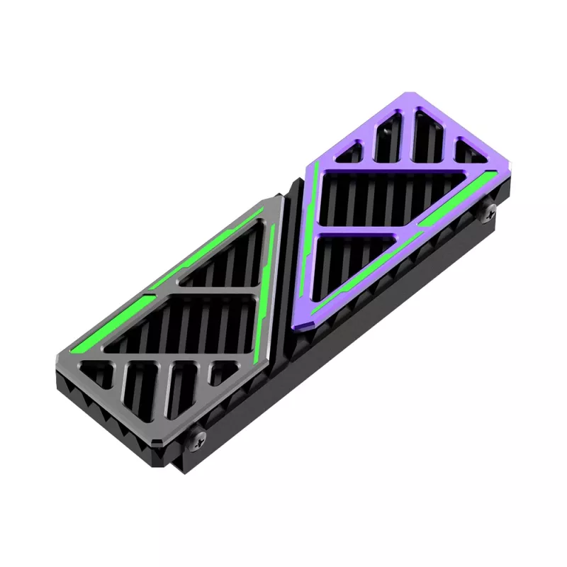 Hiksemi M.2 SSD Kühler Heatsink MH1 - Aluminiumlegierung passiver Kühler mit Kupfer-Heatpipe für NVMe 2280, Schwarz
