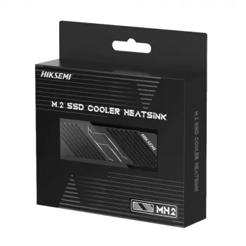 Hiksemi MH2 M.2 NVMe SSD Kühlkörper, passiver Kühler aus Aluminiumlegierung mit doppelten Wärmeleitpads, werkzeugloses Clip-on-Design, Schwarz