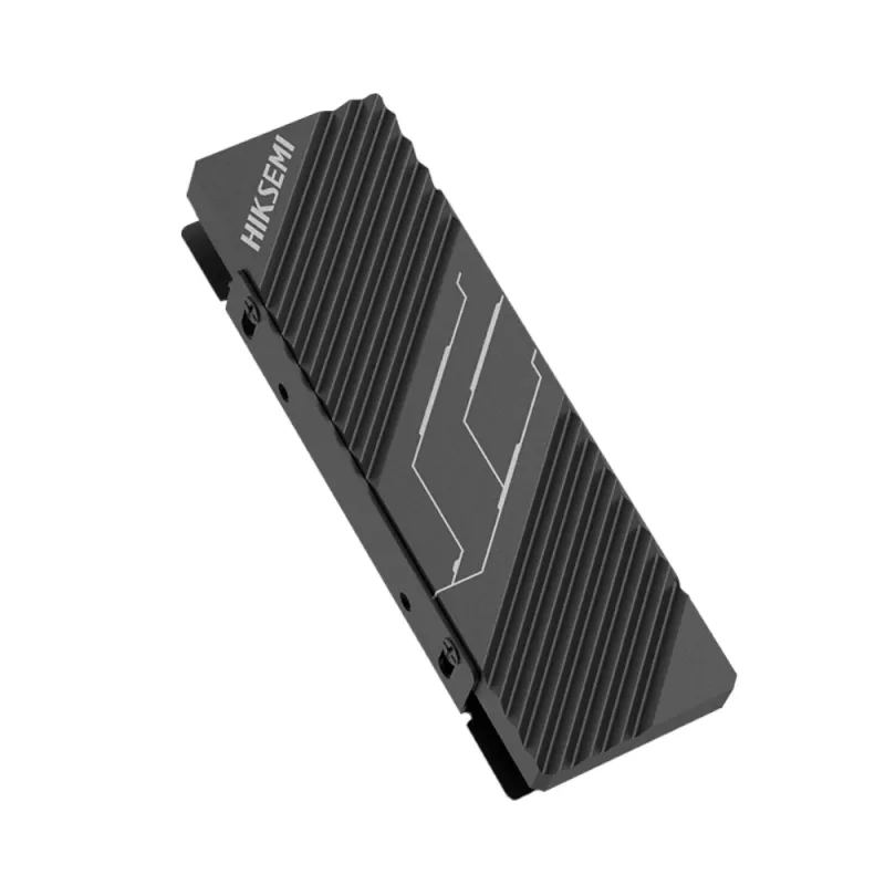 Hiksemi MH2 M.2 NVMe SSD Kühlkörper, passiver Kühler aus Aluminiumlegierung mit doppelten Wärmeleitpads, werkzeugloses Clip-on-Design, Schwarz