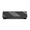 Hiksemi MH2 M.2 NVMe SSD Kühlkörper, passiver Kühler aus Aluminiumlegierung mit doppelten Wärmeleitpads, werkzeugloses Clip-on-Design, Schwarz