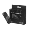 Hiksemi MH2 M.2 NVMe SSD Kühlkörper, passiver Kühler aus Aluminiumlegierung mit doppelten Wärmeleitpads, werkzeugloses Clip-on-Design, Schwarz