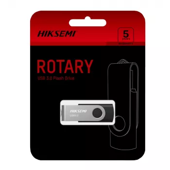HIKSEMI Rotary Series 32GB USB 3.0 Flash-Laufwerk, 360° drehbar, Zinklegierung, Silber/Schwarz