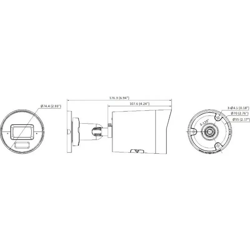 Hikvision 12MP DS-2CD20126G3-IUY/SL(2.8mm)(eF) IP-Kamera, Schwarz