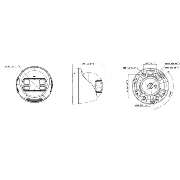 Hikvision DS-2CD1383G2P-LIUF/SL 8 MP Smart Hybrid Light Turret IP Kamera mit Zwei-Wege-Audio, 2,0 mm Objektiv