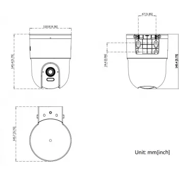 Hikvision DS-2CD1F47G3H-LIUF/SX 4MP Fixed Dome Netzwerkkamera mit eingebautem Mikrofon, 2,8-mm-Objektiv, IP67, IK10, PoE