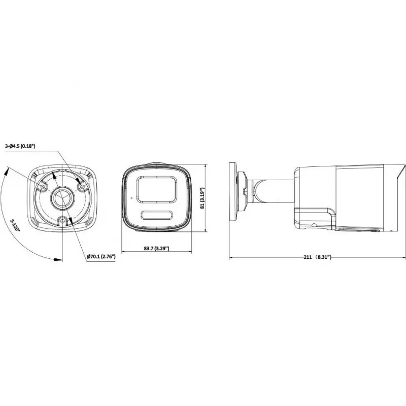 Hikvision DS-2CD1T67G3-LIU/SL(4mm) 6MP Smart Hybrid Light Bullet Kamera