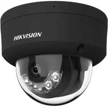 Hikvision DS-2CD2143G2-LIS2U(2.8mm)(BLACK) 4MP AcuSense Dome IP Security Camera, 2.8mm Fixed Lens, Black