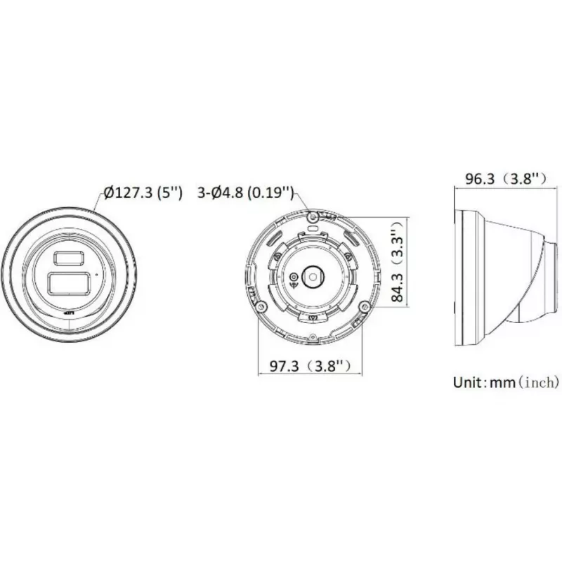 Hikvision DS-2CD2343G2-LI2U(2.8mm) 4MP Turret IP Kamera, Live-Guard, AcuSense, Schwarz