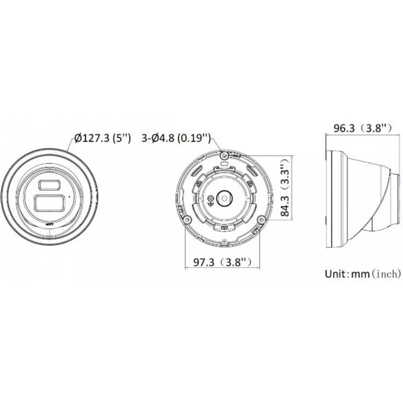 Hikvision DS-2CD2343G2-LI2U(2.8mm) 4MP Turret IP Kamera, Live-Guard, AcuSense, Schwarz