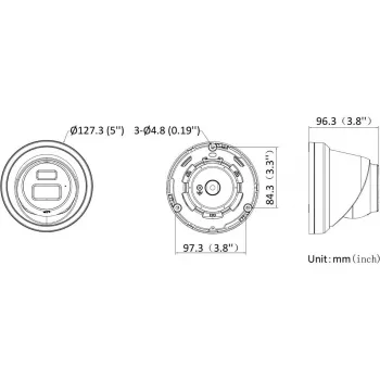Hikvision DS-2CD2343G2-LI2U/SL 2.8mm PL AcuSense 4MP Turret IP Kamera mit Smart Hybrid Light