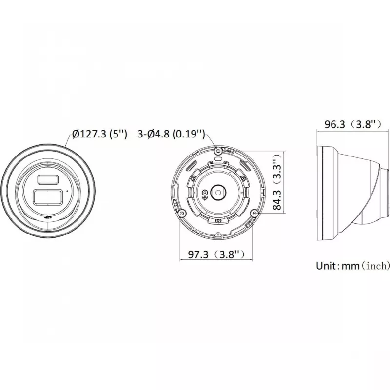 Hikvision DS-2CD2343G2-LI2U/SL 2.8mm PL AcuSense 4MP Turret IP Kamera mit Smart Hybrid Light