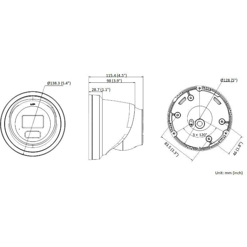 Hikvision DS-2CD2366G2H-IU 2.8mm 6MP AcuSense Turret IP Kamera Schwarz